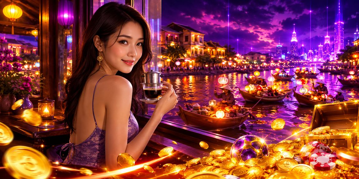 Người dùng tại Hội An vừa uống cà phê vừa đặt cược thể thao trên điện thoại