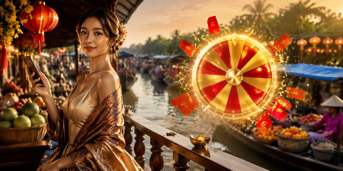 Không khí lễ hội đèn lồng Mekong tại sảnh roulette u238
